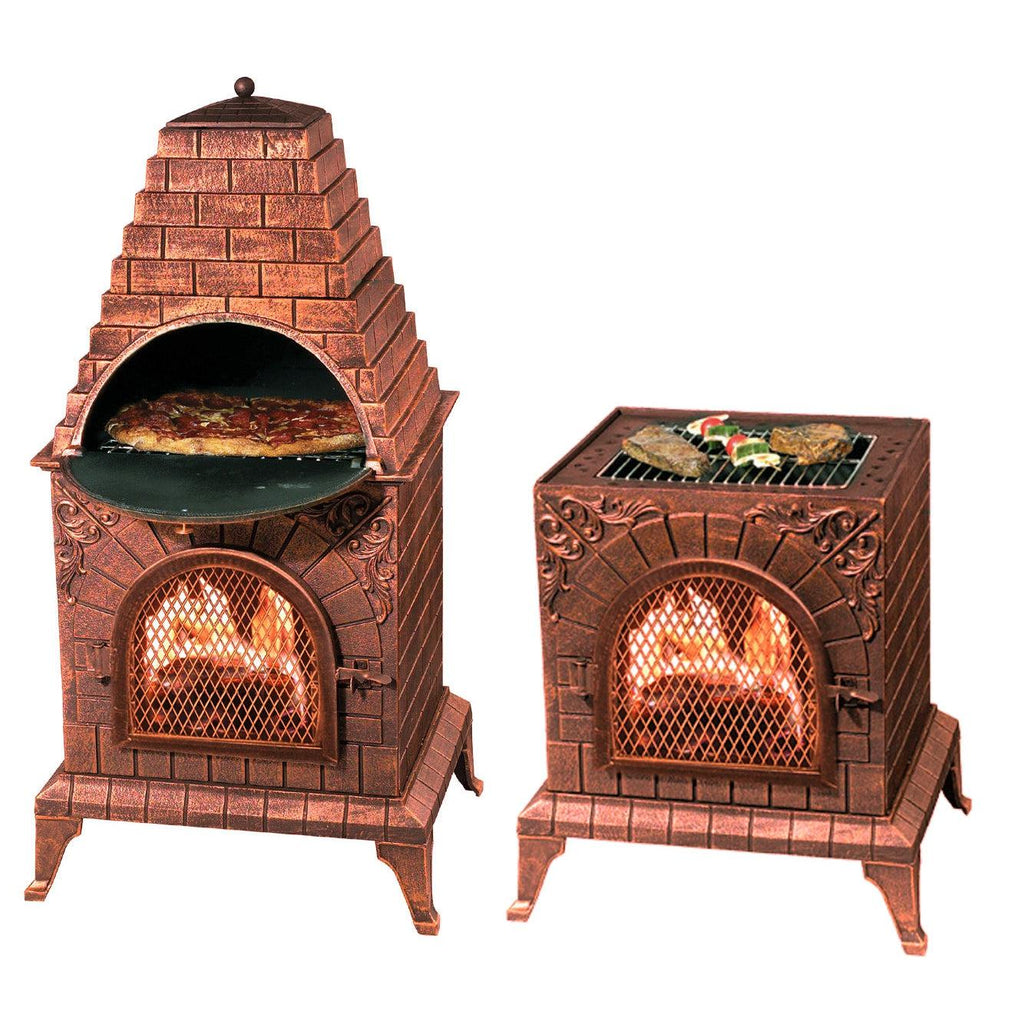Wood-Fired Bliss: Mastering Outdoor Pizza with the Aztec Allure Cast Iron Chiminea Pizza Oven